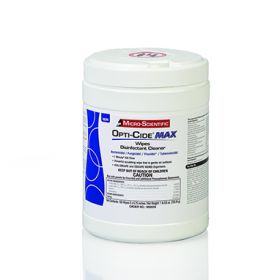 Opti-cide max disinfectant cleaner wipes, 6 x 6-3/4, canister, case