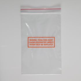 Warning Paralyzing Agent Bags, 6 x 9