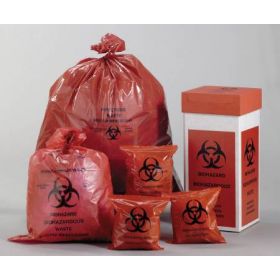 Biohazard Waste Bag Medegen Medical Products 42 - 44 gal. Red HDPE 40 X 48 Inch