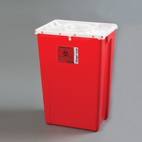 Hcl biohazard waste containers, 18-gallon, case