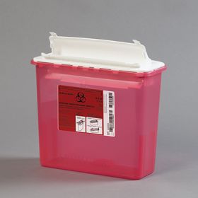 Hcl biohazard waste container, 5.4 quart