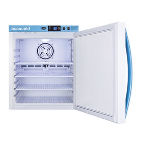 Accucold pharma-vac freestanding solid door refrigerator, 1 cu. ft.