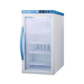 Accucold pharma-vac undercounter glass door refrigerator, 3 cu. ft.