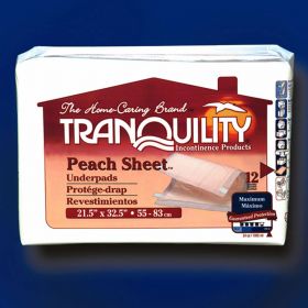 Tranquility 2074 Peach Sheet UnderPads-12/bag
