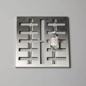 Vial Tray, Stainless Steel, 10 x ⅝ x 10