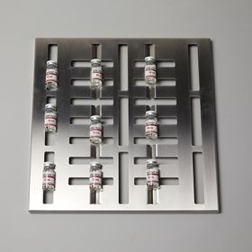 Vial Tray, Stainless Steel, 15 x ⅝ x 15