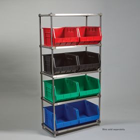 Stainless Steel Adjustable Solid Shelving, 36"