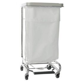 Hamper Stand McKesson Isolation Linen Rectangular Opening 30-33 gal Foot Pedal Self-Closing Lid