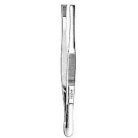 Tissue Forceps Miltex Stille 5 Inch Length OR Grade German Stainless Steel NonSterile NonLocking Thumb Handle Straight 4 X 5 Teeth, Serrated Tip