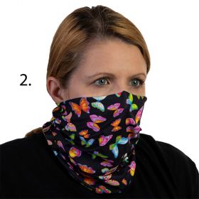 celeste stein face mask buff face covering-mixed stripes