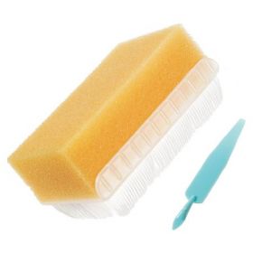 Impregnated Scrub Brush BD E-Z Scrub Polyethylene Bristles / Sponge Brown, 227740CS