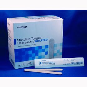 McKesson 24-705-W Tongue Depressor,Wrapped Non-Sterile-250/Box