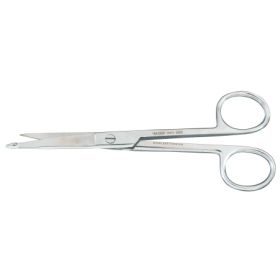 Bandage Scissors Vantage  Knowles 5-1/2 Inch Length Office Grade Stainless Steel Finger Ring Handle Angled Blade Blunt Tip / Blunt Tip/538547