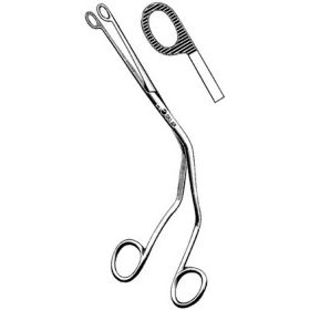 Catheter Forceps Sklar Magill 10 Inch Length OR Grade Stainless Steel NonSterile NonLocking Finger Ring Handle Straight Ring, Serrated Tip