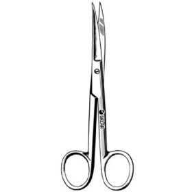Operating Scissors Sklar 5-1/2 Inch Length OR Grade Stainless Steel Finger Ring Handle Curved Sharp Tip / Sharp Tip