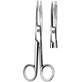 Operating Scissors Sklar 5 Inch Length OR Grade Stainless Steel Finger Ring Handle Straight Sharp Tip / Blunt Tip