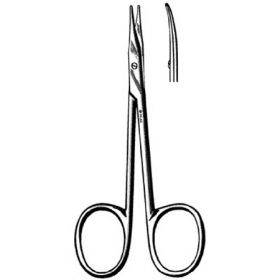 Tenotomy Scissors Sklar Stevens 4-1/2 Inch Length OR Grade Stainless Steel NonSterile Finger Ring Handle Curved Blunt Tip / Blunt Tip