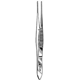 Dressing Forceps Iris 4 Inch Length OR Grade Stainless Steel NonSterile NonLocking Thumb Handle Straight Serrated Tip
