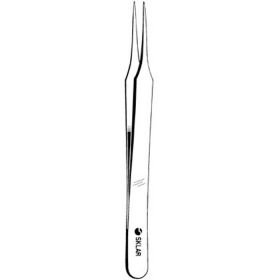 Tissue Forceps Sklar Jeweler 4-1/2 Inch Length Surgical Grade Stainless Steel NonSterile NonLocking Thumb Handle Straight No. 4 Delicate Fine Pointed Tips with Smooth Jaws

