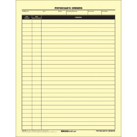 Physicians Orders, Multi-Format Form