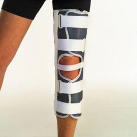 NonHinged Knee Immobilizer One Size Fits Most Hook and Loop Closure 22 Inch Length Left or Right Knee