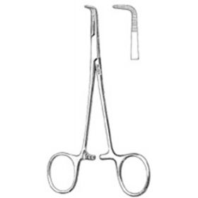 Hemostatic Forceps Miltex Baby Mixter 5-1/4 Inch Length OR Grade German Stainless Steel NonSterile Ratchet Lock Finger Ring Handle Full Curved Extra Delicate, Serrated Tips