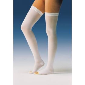 Anti embolism Stocking JOBST Anti EmGPT Thigh High X Large  Long White Inspection Toe
