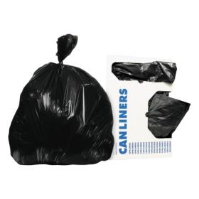 Trash Bag Heritage 30 gal. Black LLDPE 0.50 Mil. 30 X 36 Inch Performance Bottom Seal Flat Pack