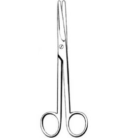 Dissecting Scissors Merit Mayo 5-1/2 Inch Length Office Grade Pakistan Stainless Steel NonSterile Finger Ring Handle Straight Blunt Tip / Blunt Tip