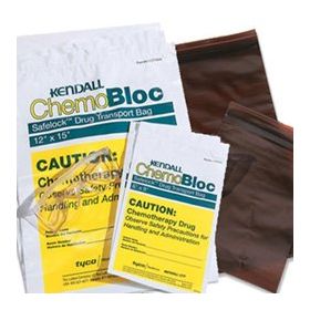 Chemo Drug Transport Bag ChemoPlus 12 X 15 Inch Clear / Yellow Zip Closure
