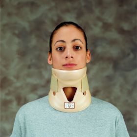 Rigid Cervical Collar DeRoyal Preformed Adult Small Two-Piece / Trachea Opening 3-1/4 Inch Height 10 to 13 Inch Neck Circumference
