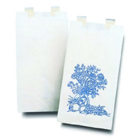 Bedside Bag McKesson 3.13 X 6.5 X 11.38 Inch White / Blue Floral Print Paper