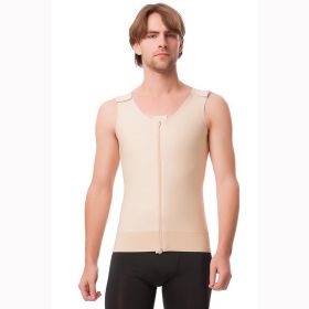 Isavela mg03 vest w/ front zipper and 3" waist elastic band-2xl-black