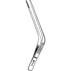 Ear Forceps Blake 4-1/2 Inch Length Surgical Grade Stainless Steel NonSterile NonLocking Thumb Handle Angled Serrated Tip