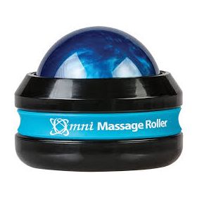 Core products 3112 omni massage roller-black cap-blue ball
