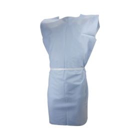 Patient Exam Gown McKesson Medium Blue Disposable