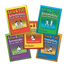 Autism & PDD Intermediate Social Skills Lessons: 5-Book Set