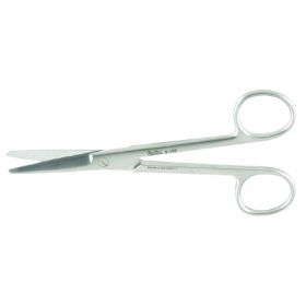 Dissecting Scissors Miltex Mayo 6-3/4 Inch Length OR Grade German Stainless Steel NonSterile Finger Ring Handle Curved Rounded Blades Blunt Tip / Blunt Tip