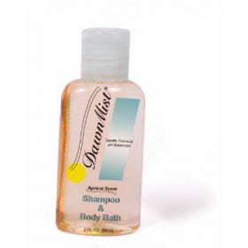 Shampoo and Body Wash DawnMist 2 oz. Flip Top Bottle Apricot Scent