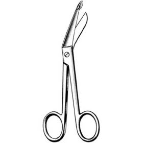 Bandage Scissors Surgi-OR Lister 5-1/2 Inch Length Office Grade Stainless Steel NonSterile Finger Ring Handle Angled Blunt Tip / Blunt Tip
