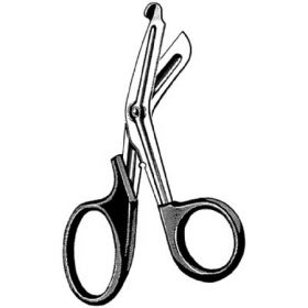 Utility Scissors Surgi-OR Multi-Cut 7-1/2 Inch Length Office Grade Stainless Steel / Plastic NonSterile Finger Ring Handle Angled Blunt Tip / Blunt Tip