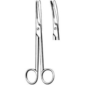 Dissecting Scissors Surgi-OR Mayo 6-3/4 Inch Length Office Grade Stainless Steel NonSterile Finger Ring Handle Curved Blunt Tip / Blunt Tip