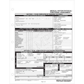Medical History Physical Function Assessment Form