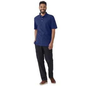 Men's Performance Short-Sleeve Polo Shirt, Navy, Size 4XL