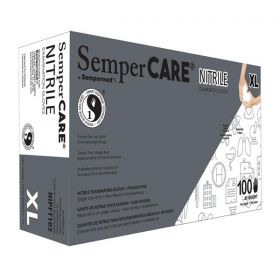 Gloves Exam Sempercare Powder-Free Nitrile Latex-Free X-Large 100/Bx, 10 BX/CA