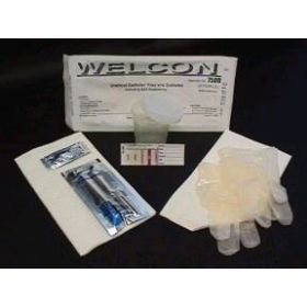 Intermittent Catheter Tray Welcon Urethral 14 Fr. Without Balloon Plastic