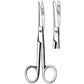 Operating Scissors Surgi-OR 5-1/2 Inch Length Office Grade Stainless Steel NonSterile Finger Ring Handle Curved Blunt Tip / Blunt Tip