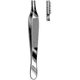 Tissue Forceps Surgi-OR Adson-Brown 4-3/4 Inch Length Mid Grade Stainless Steel NonSterile NonLocking Thumb Handle Straight Serrated Tip with 7 X 7 Teeth