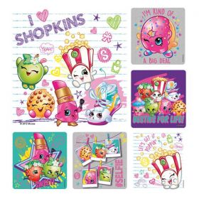 Stickers 2.5 in x 2.5 in Shopkins Assorted 100/Rl