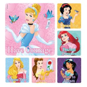 Stickers 2.5 in x 2.5 in princess assorted 100/rl